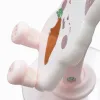 Cute pink rabbit-shaped phone stand, creative multi-functional desktop support, adjustable portable accessory Application Scenario